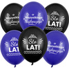 Latex birthday balloons, mix of colors, 10 pcs.