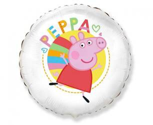 The foil balloon round Peppa Pig, Happy Peppa, 48 cm