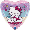 Foil balloon Heart Hello Kitty rainbow - 46cm