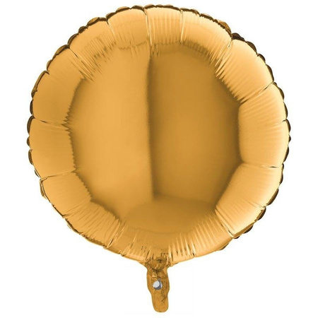 The foil balloon - gold round, 46 cm Grabo