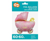 Foil Balloon Trolley, Baby Girl, Baby Shower - 60 cm