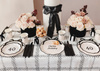 Paper Cups with Bows – Cream-Black, 220 ml, 6 pieces
