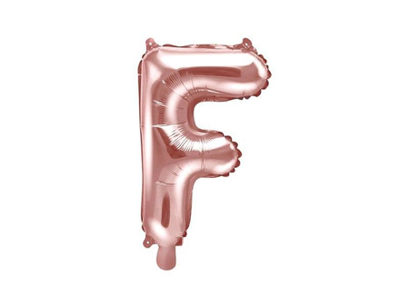 Foil balloon Letter F, 35cm, Rose Gold rose gold