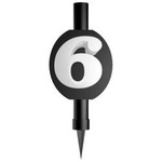 Cake fountain, number 6, 12cm