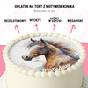 Pony cake topper edible wafer round 20 cm premium, vegan, gluten-free, cut