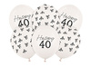 Ballons 30 cm, Set zum 40. Geburtstag, Pastell Off-White
