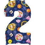 Foil balloon digit 2 psi patrol 43cm x 66 cm