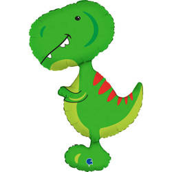 Foil balloon - green Dinosaur Tyrannosaur, 97 cm Grabo