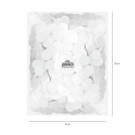 Paper confetti for balloons - white, 500g