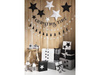 Star decoration, white, different sizes, 6 pcs.