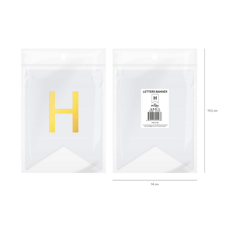 DIY Banner 16x12 cm - Buchstabe H