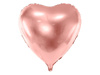 Foil balloon heart, 72x73cm, pink gold