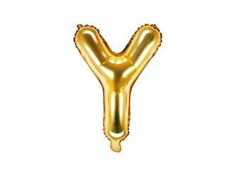 Foil balloon letter Y 35cm, gold