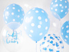 Balloons 30cm, Dots, Pastel Baby Blue, 6 pcs.