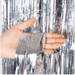 Curtain Silver metallic, 100 x 200cm