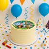 Safari cake topper edible wafer round 20 cm premium, vegan, gluten-free, cut