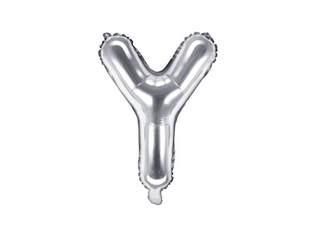 Foil balloon letter Y 35cm, silver