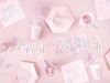Papierservietten, Happy Birthday, Puderrose, 33x33cm