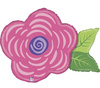 Foil balloon - pink flower 94 cm Grabo