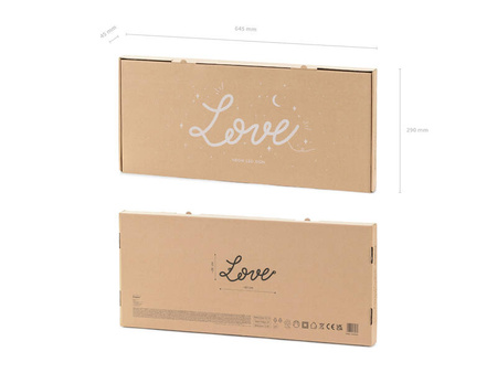 Neon LED - Love, white, 61x27,4 cm