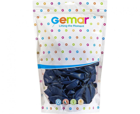 Gemar 13" Pastel Navy Blue Latex Balloons (50 Pack)