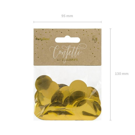 Wheels confetti, gold, 15g