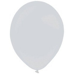 Silberne Latexballons, Decorator Metallic Silber, 35cm, 50 Stück.