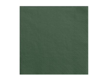 Paper napkins three-layer bottle green, 33x33cm, 20pcs.